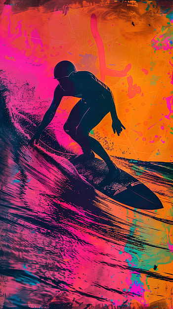 Vibrant Surf Escape, wave HD phone wallpaper