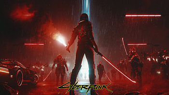 Cyberpunk 2077 — Scarlet Katana: Sci‑Fi Battle, Video Game, Red, Sci Fi Battle HD wallpaper