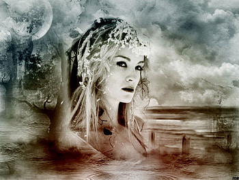 snow queen, girl, me, fantasy, love HD wallpaper