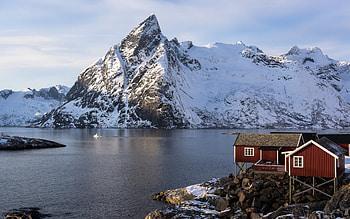 Mountain, winter, norway, snow HD wallpaper