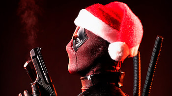 Deadpool XMAS, deadpool, superheroes, flickr HD wallpaper