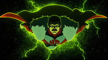 Thragg (Invincible), Superhero, Cape, Flight, Lightning HD wallpaper