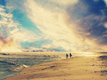 sky met beach, sky, beach HD wallpaper