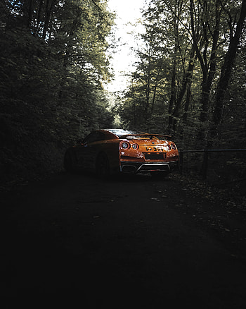 Sports, Nissan, Cars, Car, Brown, Sports Car, Side View, Nissan Gt-R HD phone wallpaper