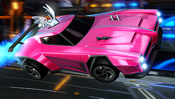 Neon Nights Pink Car Rocket League HD wallpaper