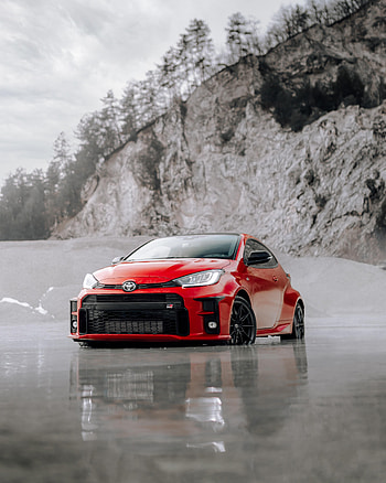 Beach, Toyota, Cars, Car, Front View, Toyota Gr Yaris HD phone wallpaper