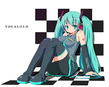 Hatsune Miku, miku, vocaloid, pig tails, hatsune HD wallpaper