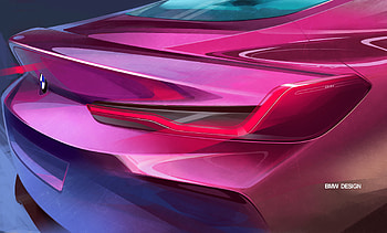 Taillight, digital art, BMW concept 8 series, 2018 HD wallpaper
