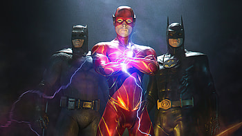 Flashpoint Ezra Affleck And Keaton , flash, batman, superheroes, artist, artwork, digital-art HD wallpaper
