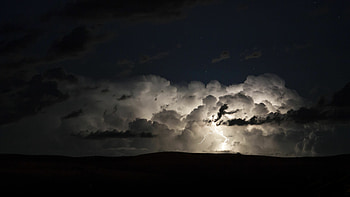 Cloudy sky, Thunder HD wallpaper