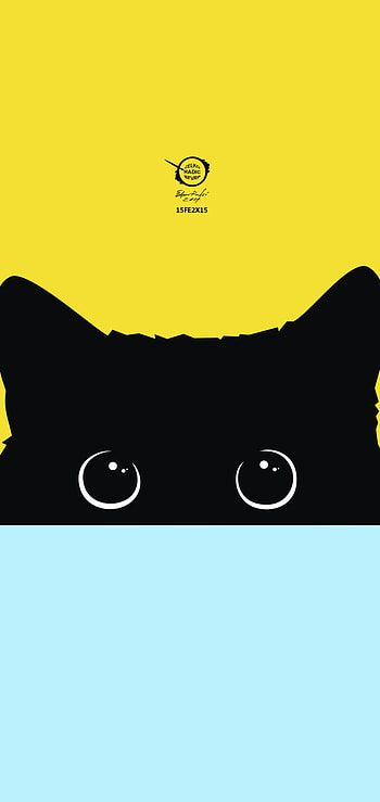 Kitty, simple, minimalist, colorful, vector, Animal, cat HD phone wallpaper