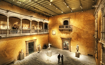 gallery at the met in new york city, museum, gallery, balcony, ary HD wallpaper
