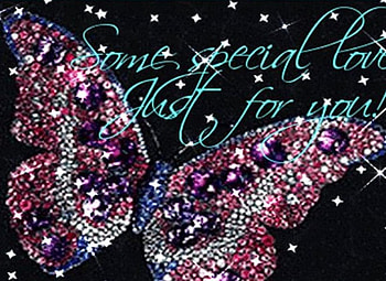 Special Love, saying, sparkles, butterfly, frame HD wallpaper