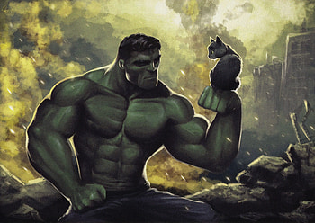 Hulk Sketch Art, hulk, superheroes, digital-art, artwork HD wallpaper