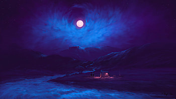 Camp Night, artist, artwork, digital-art, deviantart HD wallpaper