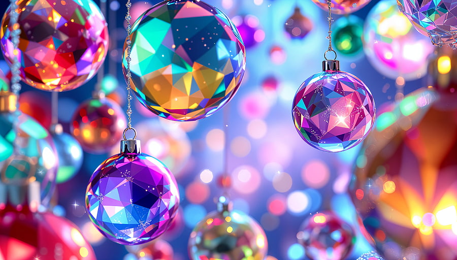 Vibrant Christmas Ornaments in Stunning Ultra, christmas ornaments, ornaments, holiday, decoration, colorful HD wallpaper