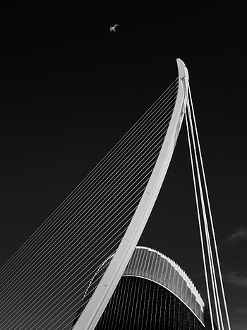Architecture, Minimalism, Bridge, Design, Construction, Bw, Chb HD phone wallpaper