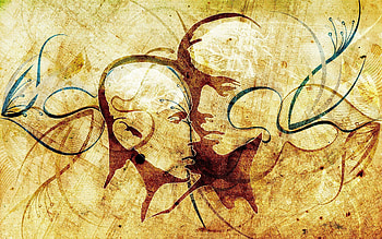 Abstract, Brown, Drawing, , Portrait, Parabola HD wallpaper
