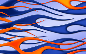 Flames, blue, s, orange HD wallpaper