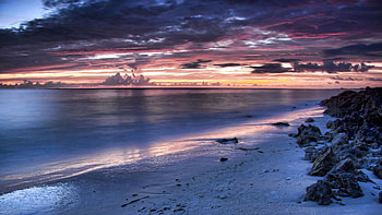 Pix For > Blue Beach At Night HD wallpaper