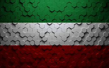 Flag of North Rhine-Westphalia, honeycomb art, North Rhine-Westphalia hexagons flag, North Rhine-Westphalia, 3d hexagons art, North Rhine-Westphalia flag HD wallpaper