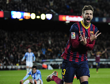 Barcelona vs Malaga, Gerard Pique HD wallpaper