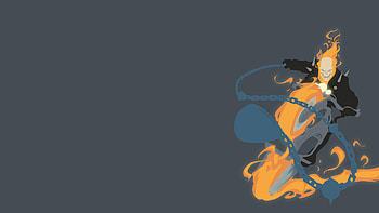 Ghost Rider Minimalism , ghost-rider, superheroes, minimalism, artist, artwork, digital-art, minimalist, deviantart HD wallpaper