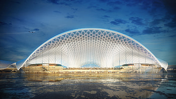 Chicago O'Hare Airport, Fosters and Calatrava, Rival airport designs HD wallpaper