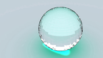 Transparent, 3D, Glass, Huge, Ball HD wallpaper