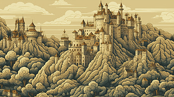 Enchanted Medieval Castle Landscape, castle, medieval, fantasy, landscape, fantasy landscape HD wallpaper