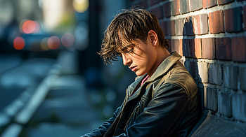 Tired Moments in Ultra, tired, young man, leather jacket, urban HD wallpaper