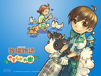 harvest moon wii tree of tranquility, blue, wii, cute, harvest moon HD wallpaper