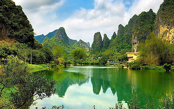 Landscape, Rivers, Mountains HD wallpaper