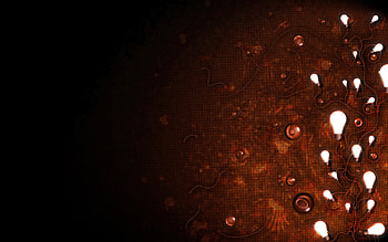 Dark lamps, cgi, dark, light, lamp HD wallpaper