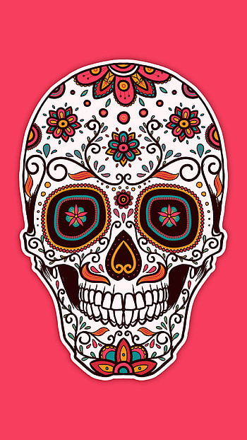 Pink Sugar Skull HD phone wallpaper