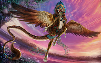 Itzel, wings, bjpentecost, pink, tiger, fantasy, luminos, creature HD wallpaper