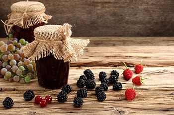 Jam, Berry, Wood, Black Berries, Berries, Raspberries HD wallpaper