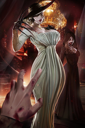 Resident Evil Village, dress, fashion design, Lady D, Resident Evil HD phone wallpaper