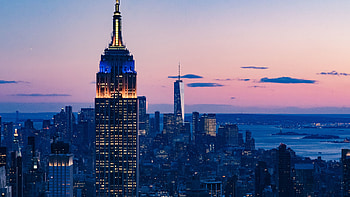 Empire State Building, New York Sunset HD wallpaper
