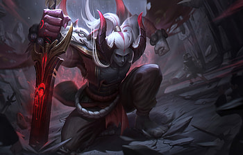 Warrior aatrox, League of Legends, art HD wallpaper