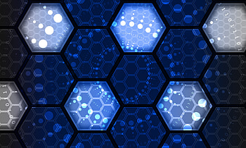 Technology, Abstract, Technologies, Numbers, Hexagons, Net, Hexagonals HD wallpaper