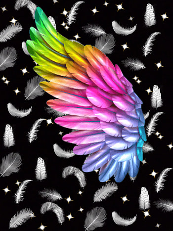 Angelwings, feather, magenta HD phone wallpaper