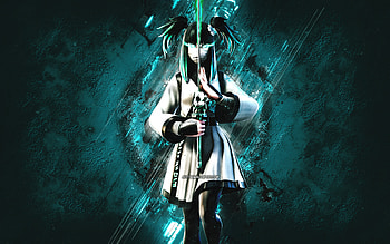 Fortnite Enchanted Spirit Charlotte Skin, Fortnite, main characters, blue stone background, Enchanted Spirit Charlotte, Fortnite skins, Enchanted Spirit Charlotte Skin, Enchanted Spirit Charlotte Fortnite, Fortnite characters HD wallpaper