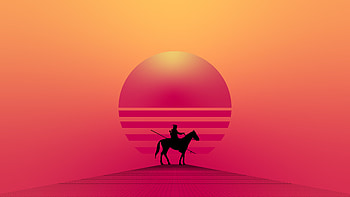 Horse Warrior Minimal , horse, warrior, minimalism, minimalist, artist, artwork, digital-art HD wallpaper