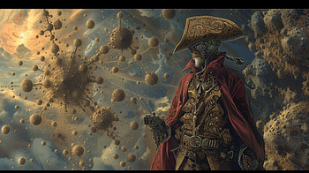 Space Pirate Adventure, space pirate, steampunk, pirate, space, fantasy, space fantasy HD wallpaper