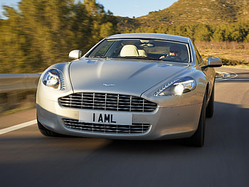 Auto, Trees, Aston Martin, Cars, Front View, 2009, Silver, Rapide HD wallpaper