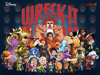 Wreck It Ralph, Tapper (Wreck It Ralph), Movie, Bill (Wreck It Ralph), Cy Bugs (Wreck It Ralph), Ralph (Wreck It Ralph), Sergeant Calhoun, Vanellope Von Schweetz, Wynnchel (Wreck It Ralph) HD wallpaper