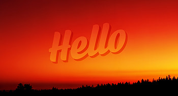 Hello: Vibrant Ultra to Brighten Your Day, hello, greeting, silhouette, landscape HD wallpaper