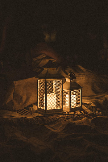 Lights, Dark, Shine, Light, Lanterns, Illumination, Lighting HD phone wallpaper