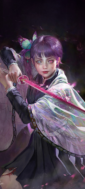 Nezuko, pink, anime girl, demon slayer, anime HD phone wallpaper